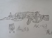 生死狙击玩家手绘-AK魔龙骑士