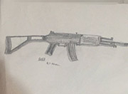 生死狙击玩家手绘-Galil