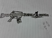 生死狙击玩家手绘-霸气的M4A1
