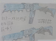 生死狙击玩家手绘-自创双持游鲨