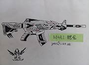 生死狙击玩家手绘-自创M4A1铠龙