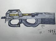 生死狙击玩家手绘-p90