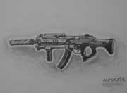 生死狙击玩家手绘-炫酷MP5风行者
