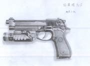 生死狙击玩家手绘-伯莱塔92F