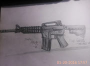 生死狙击玩家手绘-帅气M4A1