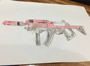 生死狙击玩家手绘-热血疾风MP5