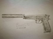 生死狙击玩家手绘-Beretta92