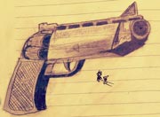 生死狙击玩家手绘-自创手枪