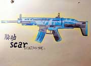 生死狙击玩家手绘-脉动SCAR