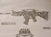 生死狙击玩家手绘-自创M4A1血冥