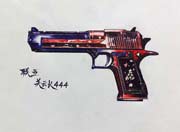 生死狙击玩家手绘-幻彩沙鹰