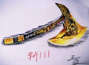 生死狙击玩家手绘-黄金手斧
