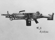 生死狙击玩家手绘-白银M249
