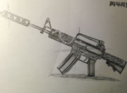 生死狙击玩家手绘-M4A1-龙
