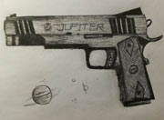 生死狙击玩家手绘-M1911木星