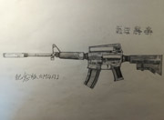生死狙击玩家手绘-纪念版M4A1