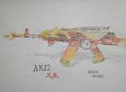 生死狙击玩家手绘-AK12凤凰