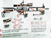 生死狙击玩家手绘-M16机械尖兵