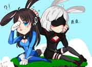 生死狙击玩家手绘-电音少女&黑暗特工