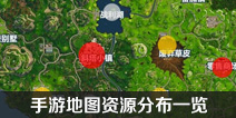 堡垒之夜手游地图资源分布一览 地图资源攻略汇总