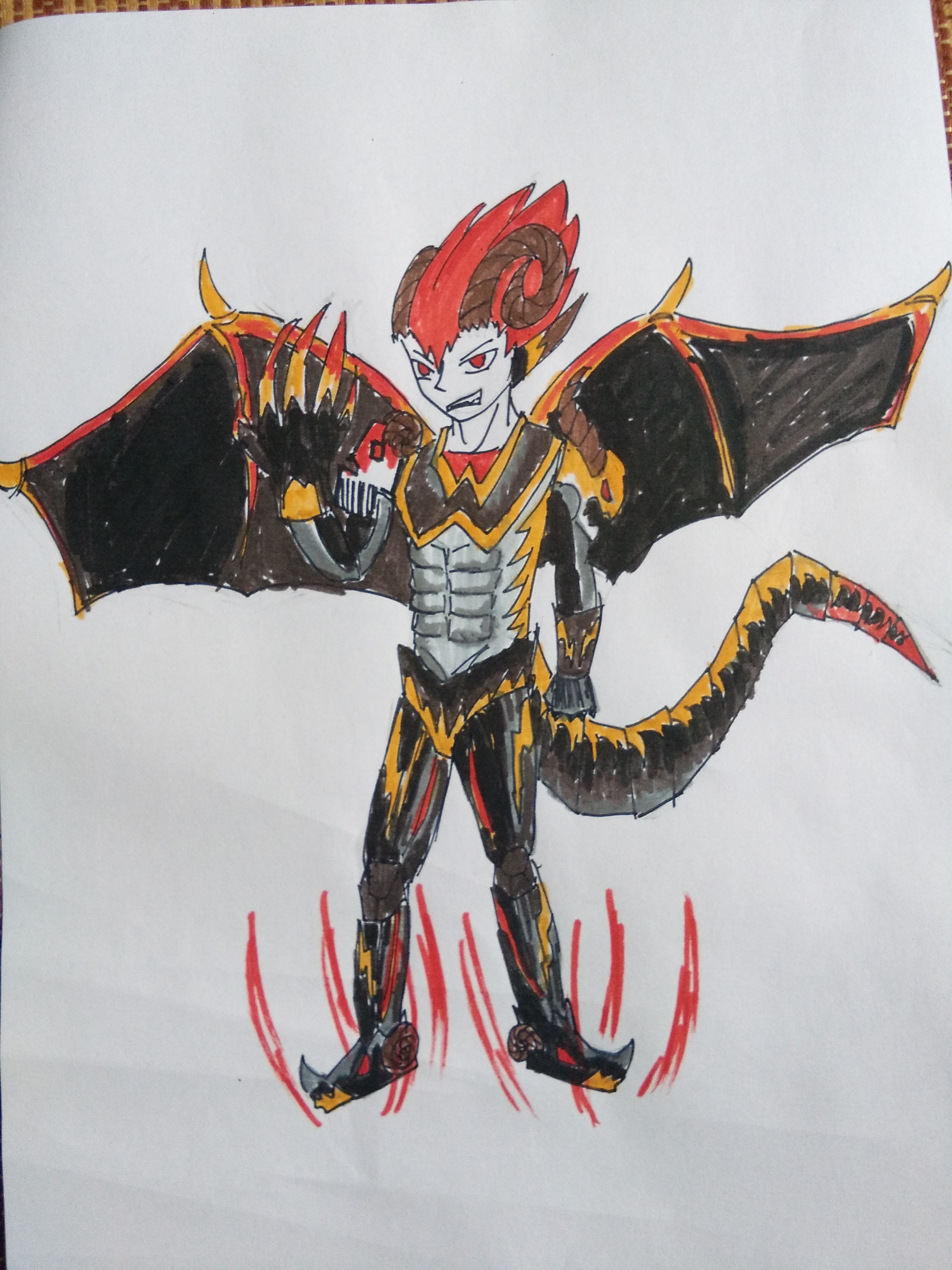 生死狙击玩家手绘-炎魔咆哮拟人化