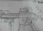 生死狙击玩家手绘-魔改AR15