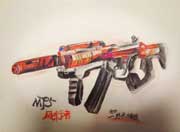 生死狙击玩家手绘-MP5风行者