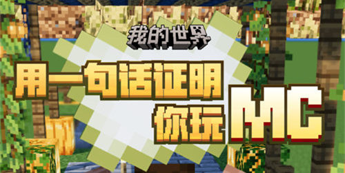 用一句话证明你玩MC！