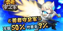 小游戏大数据 《勇者守卫军》次留50%付费率9%
