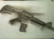 生死狙击玩家手绘—M4A1