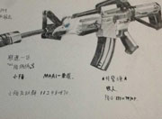 生死狙击玩家手绘—M4A1-荣耀 