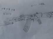 生死狙击玩家手绘—AK47战损版