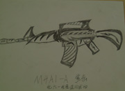 生死狙击玩家手绘—M4A1-A鲨齿