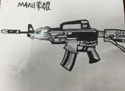 生死狙击玩家手绘—M4A1荣耀