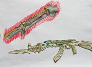 生死狙击玩家手绘—炎魔AK狂舞