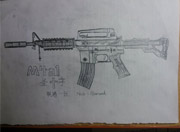生死狙击玩家手绘—M4a1圣十字