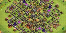 部落冲突玩家自创10本farm阵型 适合10本中期