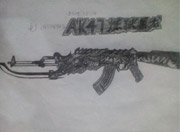 生死狙击玩家手绘-ak47炼狱黑龙