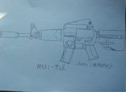 生死狙击玩家手绘-M4A1冥王星
