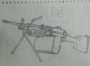 生死狙击玩家手绘-M249回归
