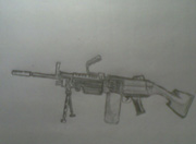 生死狙击玩家手绘-M249