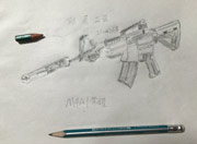 生死狙击玩家手绘-M4A1荣耀