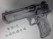 生死狙击玩家手绘-精美手枪