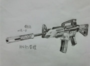 生死狙击玩家手绘-M4A1荣耀