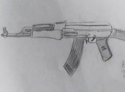 生死狙击玩家手绘-手绘Ak-47 