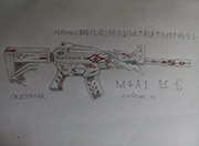 生死狙击玩家手绘-M4A1狂龙 