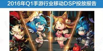 2016年Q1手游行业移动DSP投放报告，手游广告投放总额同比增长128倍