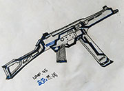 生死狙击玩家手绘-UMP.45蓝色恐惧