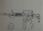 生死狙击玩家手绘-M4A1毒眼 