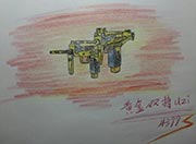 生死狙击玩家手绘-黄金双持